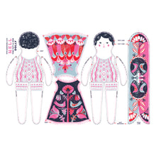 Load image into Gallery viewer, Nell Doll Tea Towel / Cut and Sew Kit - A silkscreen design