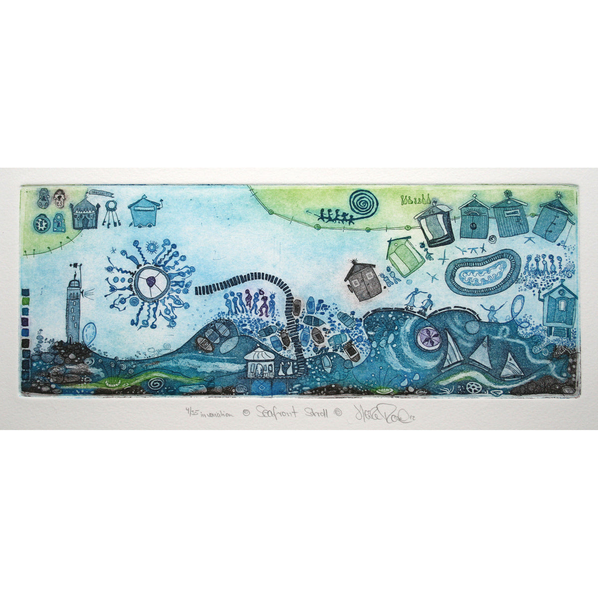 Seafront Stroll Greeting Card
