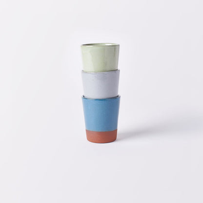 Petal Small Terracotta Tumbler in Navy