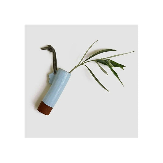 Petal Terracotta Bud Vase in Aqua