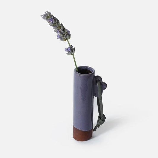 Petal Terracotta Bud Vase in Purple