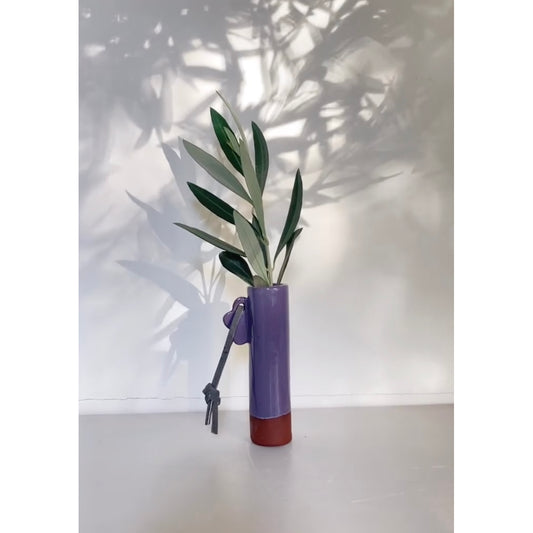 Petal Terracotta Bud Vase in Purple