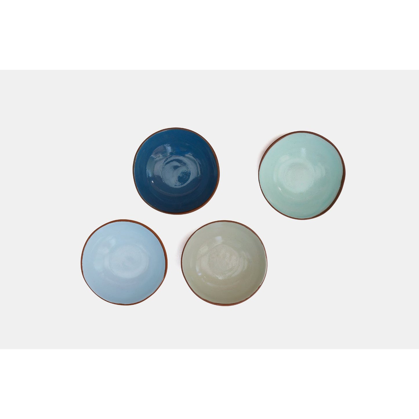 Petal Small Terracotta Bowl in Navy
