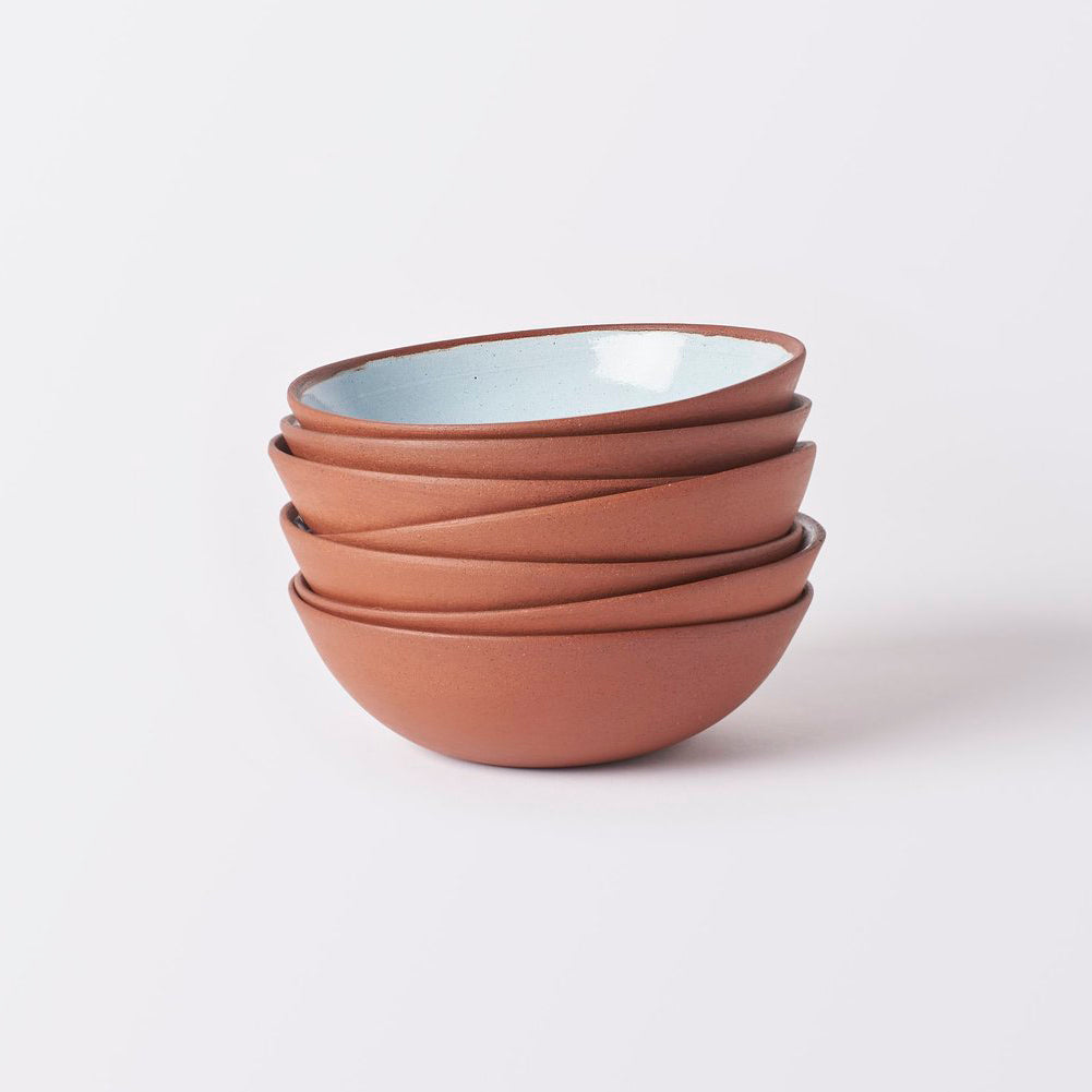 Petal Small Terracotta Bowl in Navy