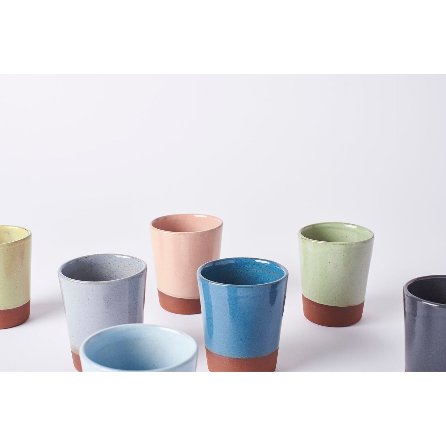 Petal Small Terracotta Tumbler in Aqua