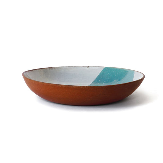 Splash Terracotta Shallow Bowl in Teal