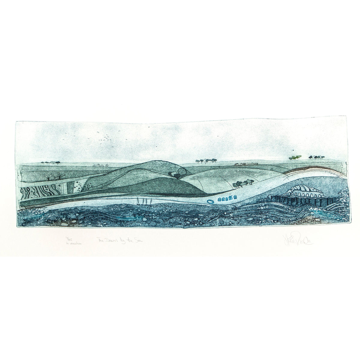 The Downs by the Sea Greeting Card