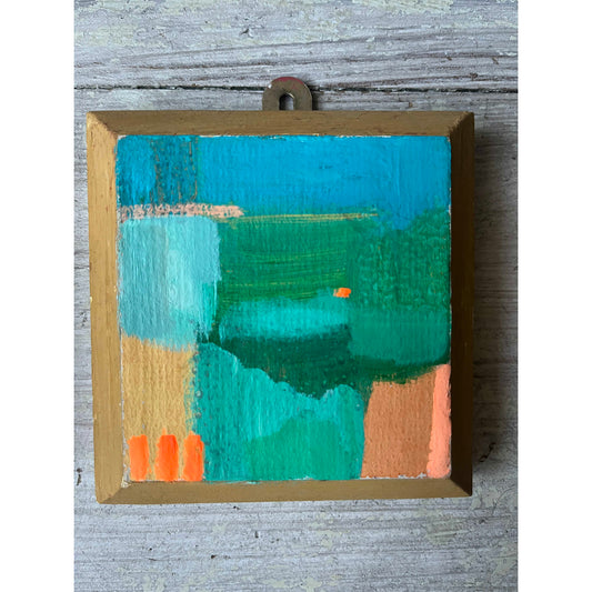 Orange Boat Emerald Sea