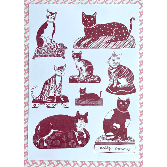 Staffordshire Figure Cats