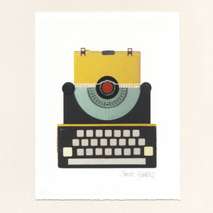 Yellow Typewriter Print