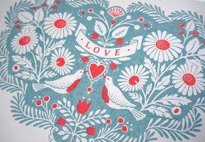 LOVE Heart Risograph Print