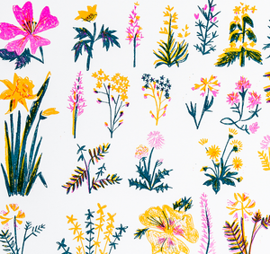 Wildflowers Risograph Print