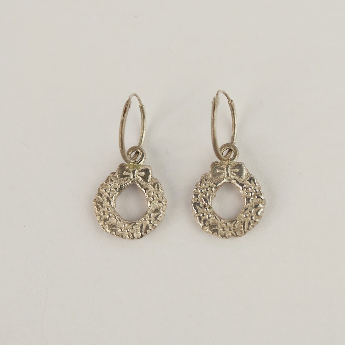 Christmas Wreath Hoop Earrings