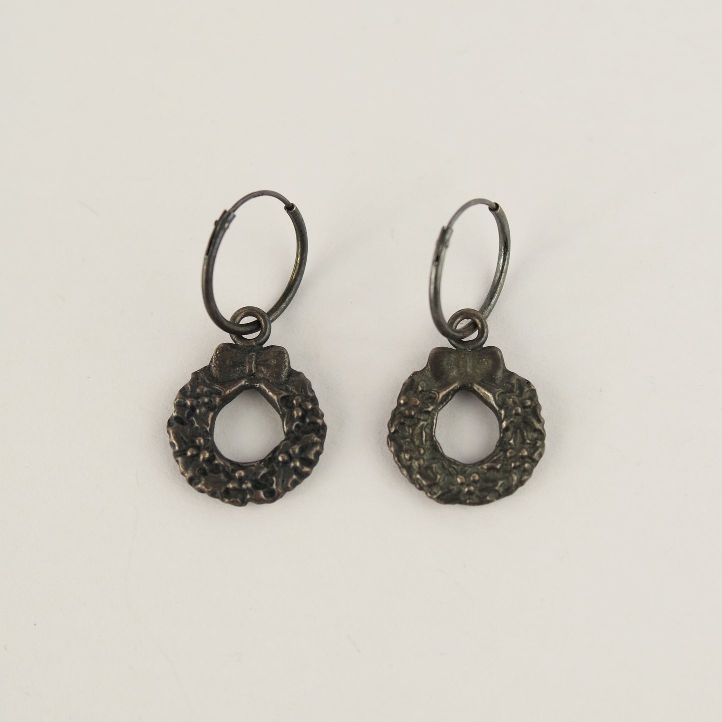 Christmas Wreath Hoop Earrings