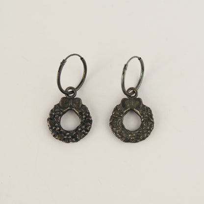 Christmas Wreath Hoop Earrings