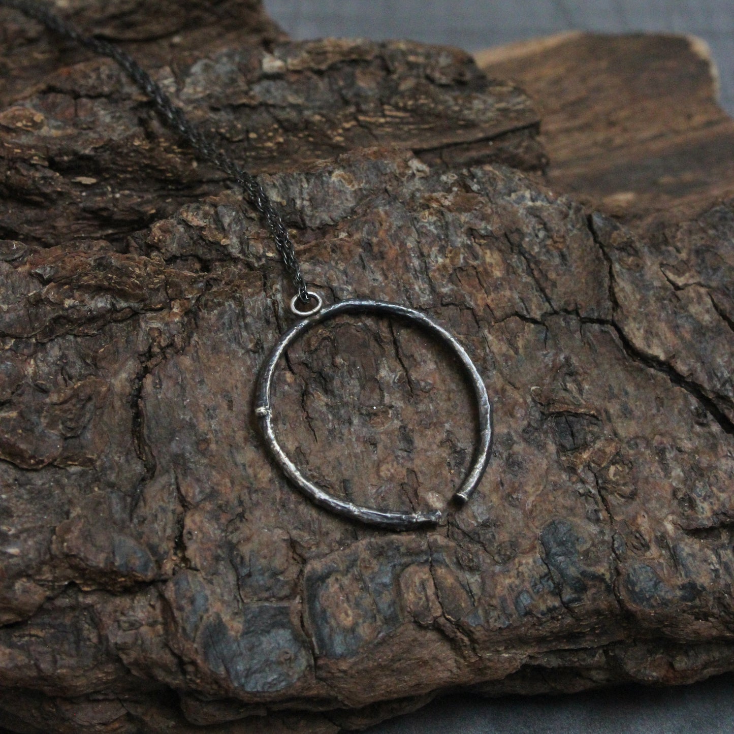 Branch Hoop Necklace