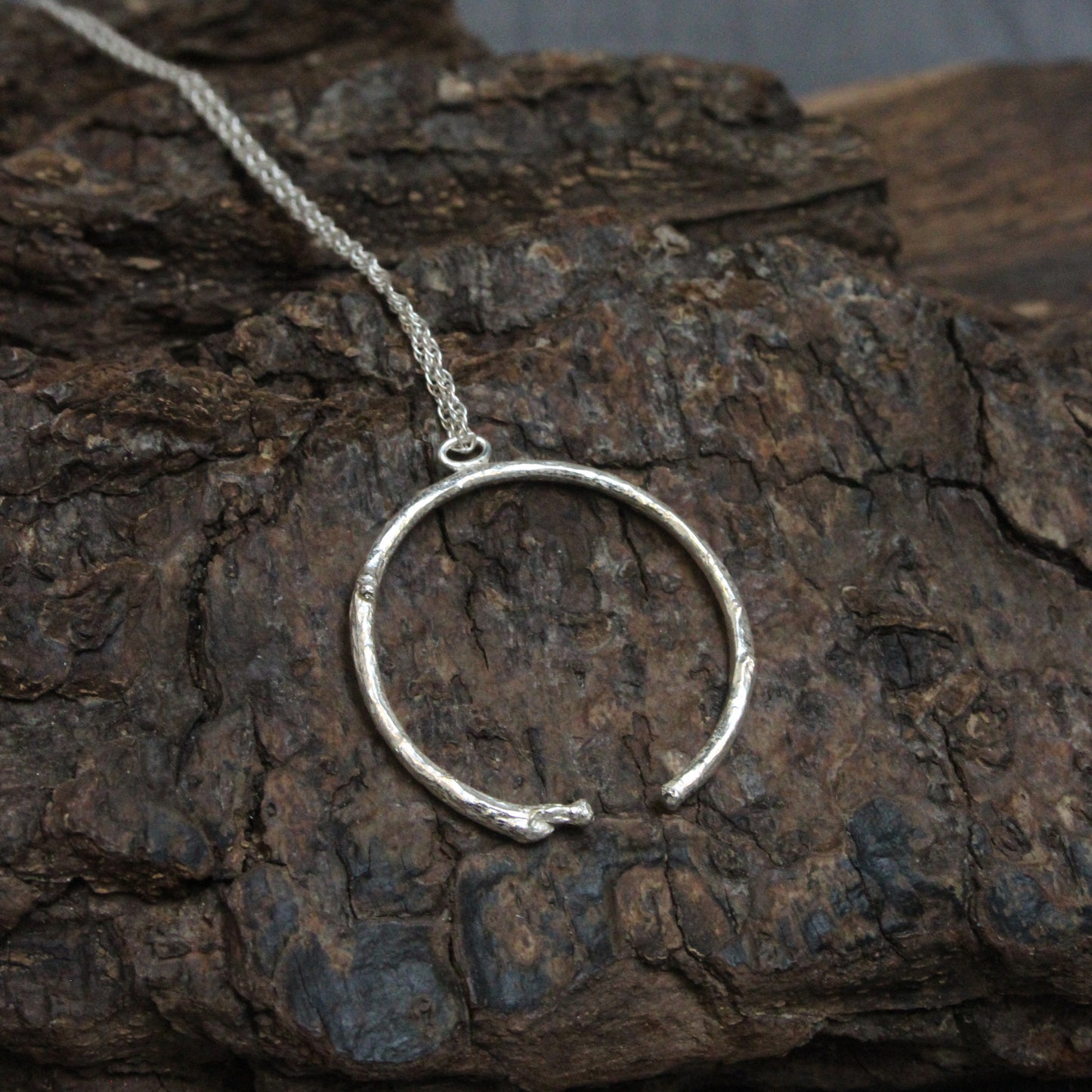 Branch Hoop Necklace