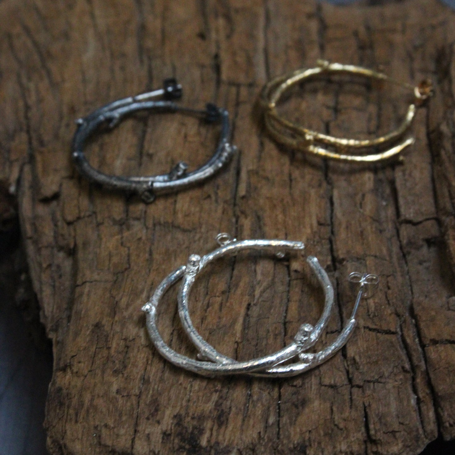 Branch Hoop Earrings Large