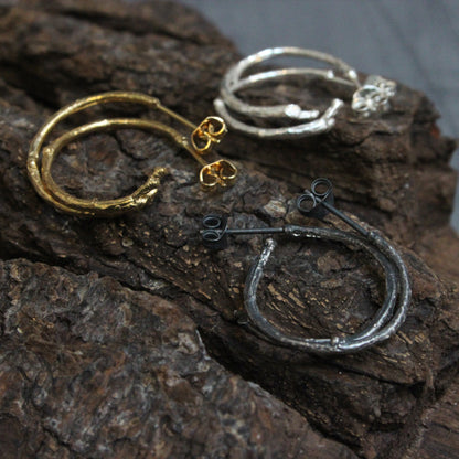 Branch Hoop Earrings Medium
