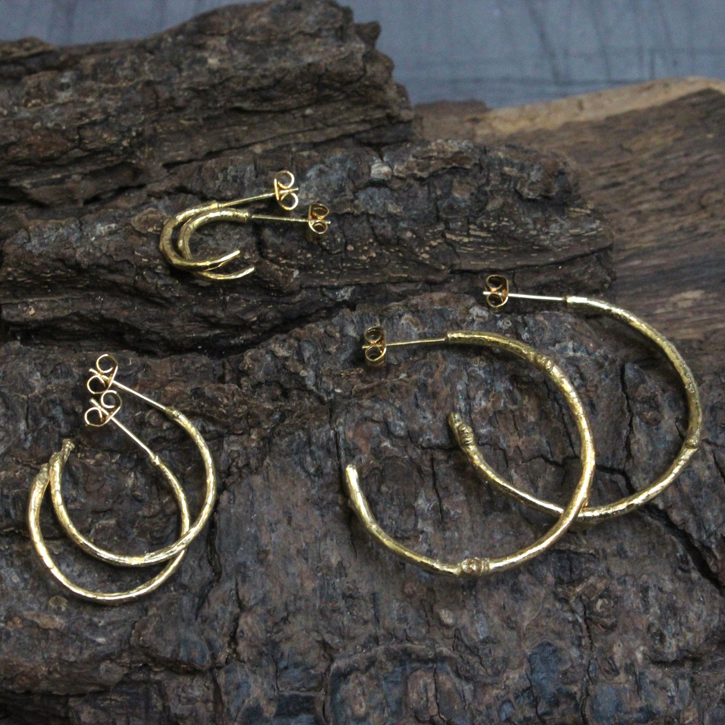 Branch Hoop Earrings Medium