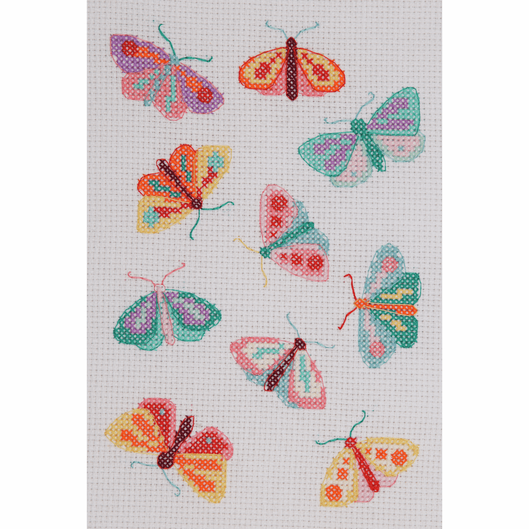 Moth & Butterflies Cross Stitch Kit