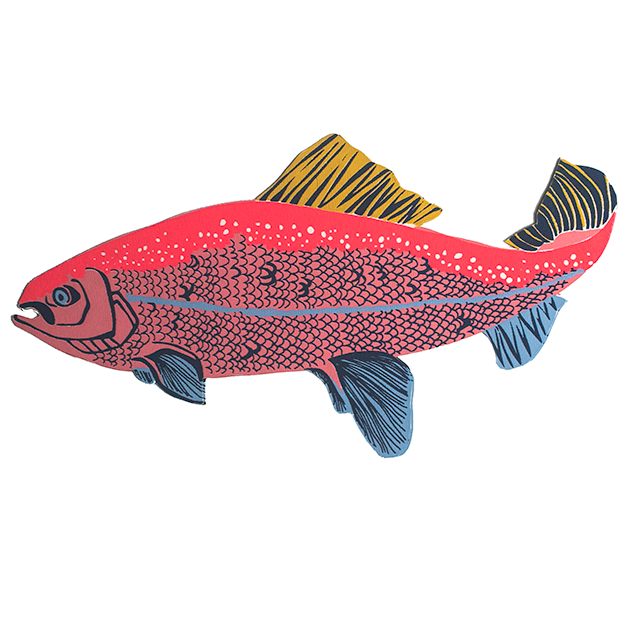 Salmon Greeting Card