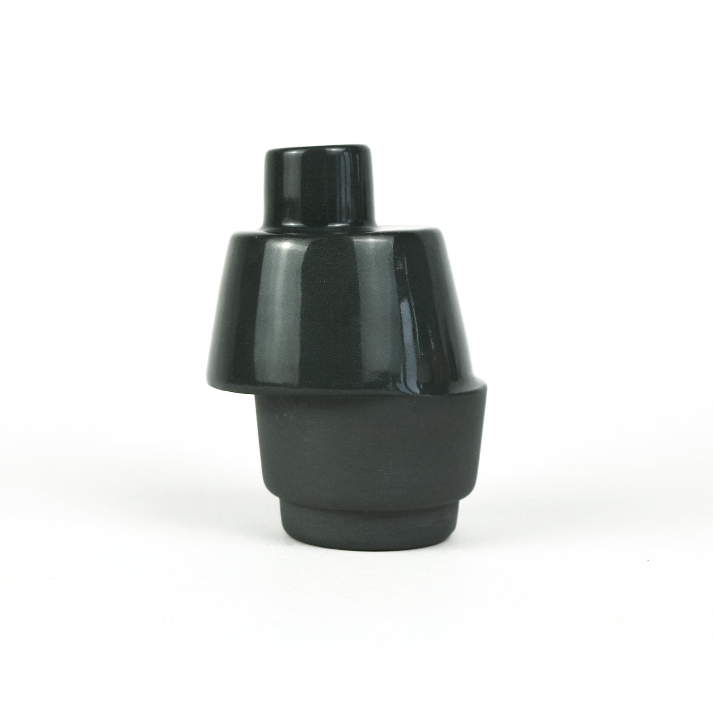 Off-Centre Bud Vase in Dark Grey