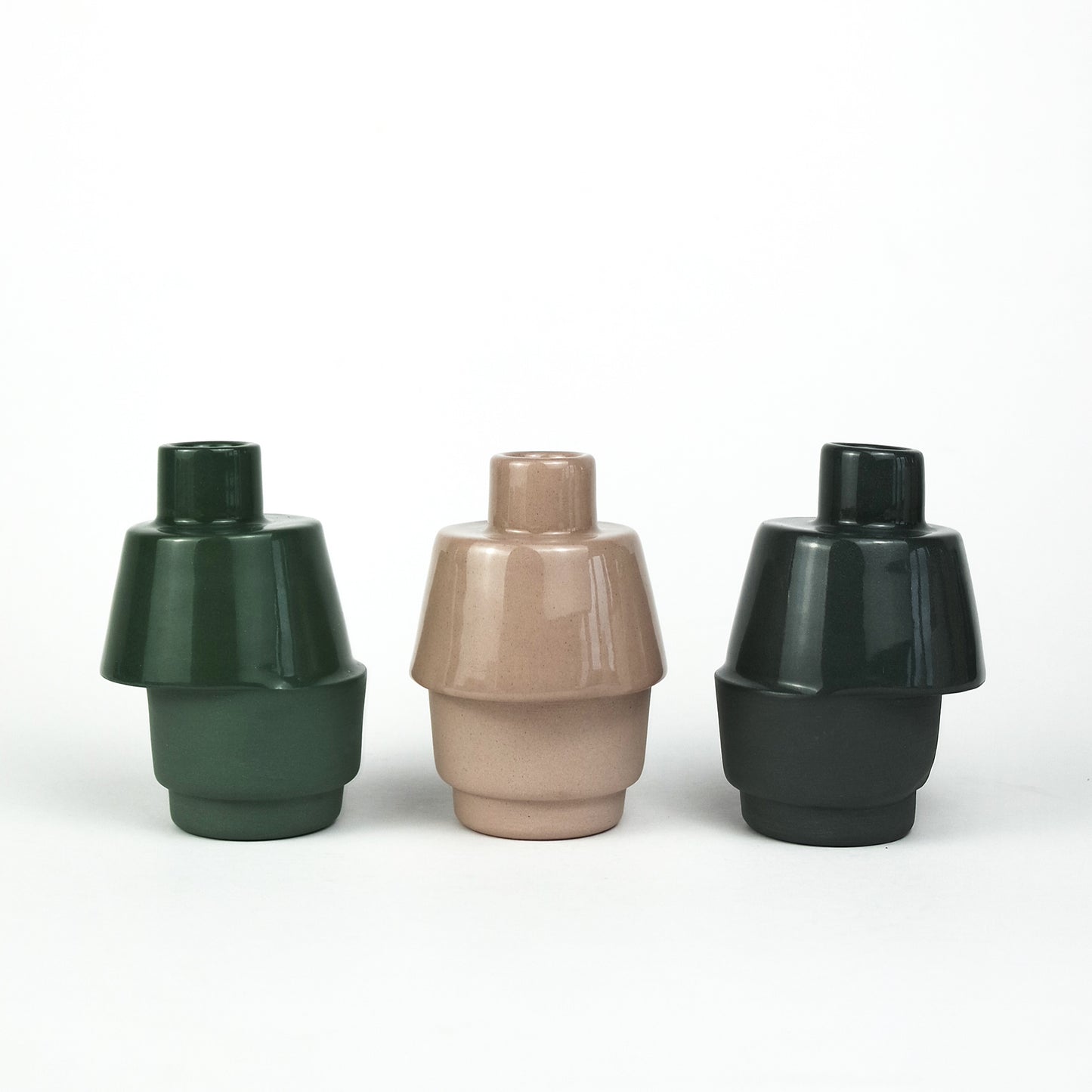 Off-Centre Bud Vase in Dark Grey