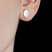 Load image into Gallery viewer, Single Small Seed Silver Stud Earrings