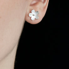 Load image into Gallery viewer, Blossom Silver Stud Earrings