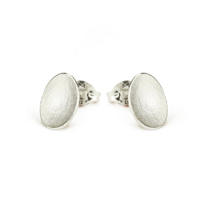 Small Petal Silver Stud Earrings