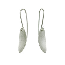 Load image into Gallery viewer, Olive Leaf Silver Long Wire Earrings