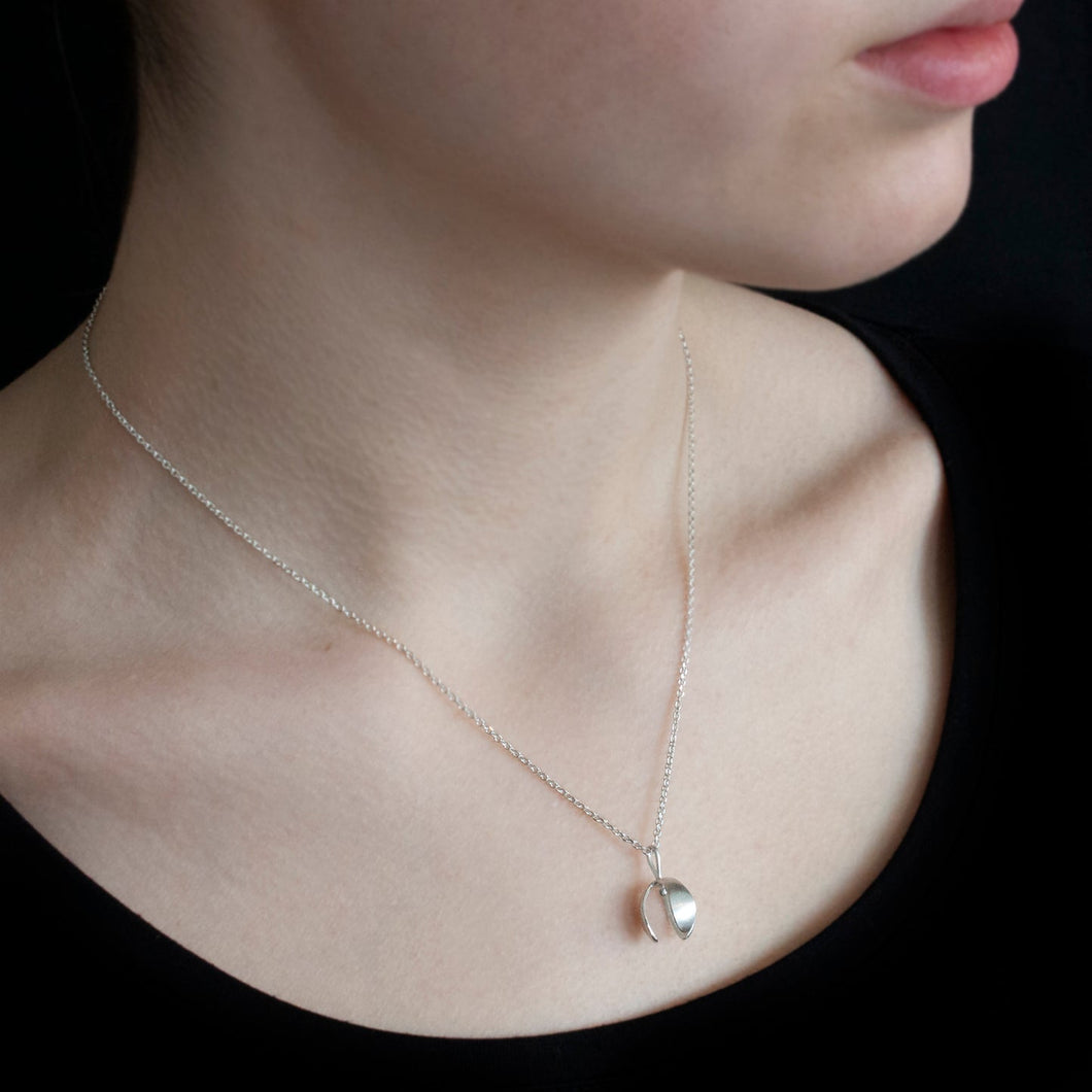 Snowdrop Silver Necklace on Fine Chain