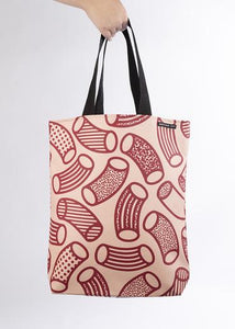 Macaroni Print Long Handle Tote Bag