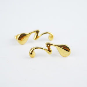 Uncanny Studs in Gold Plated Brass
