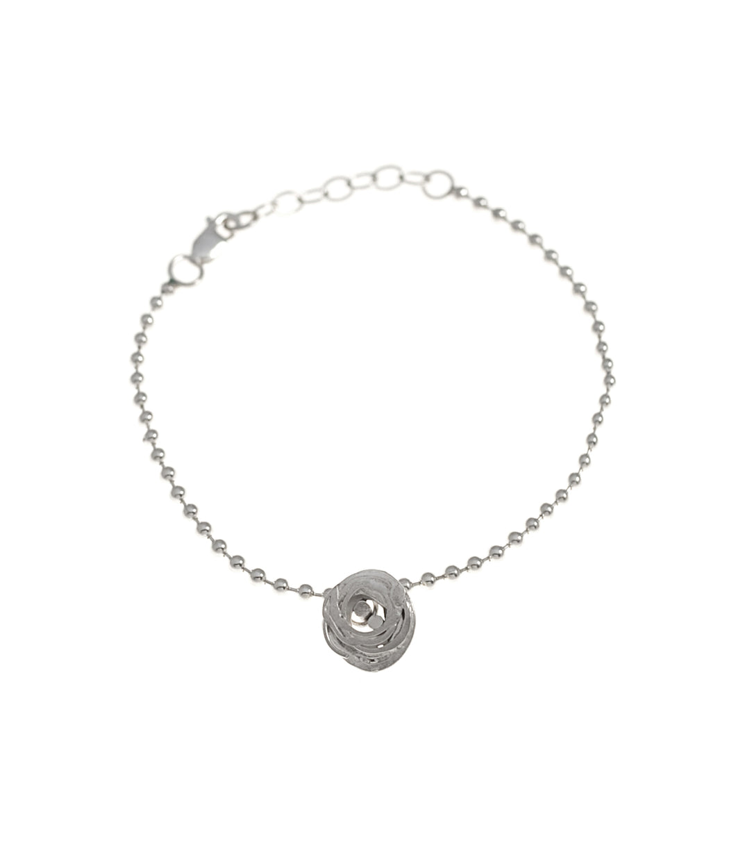 Pond Ripple Ball Chain Bracelet in Silver