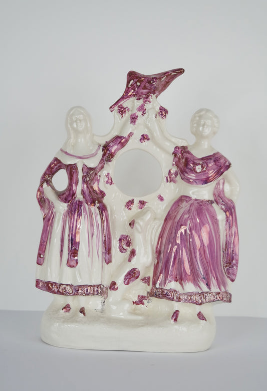 Lusterware Girls Ceramic Flatback