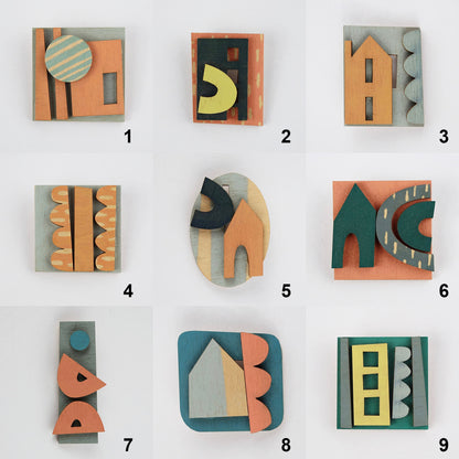 Collage Brooches