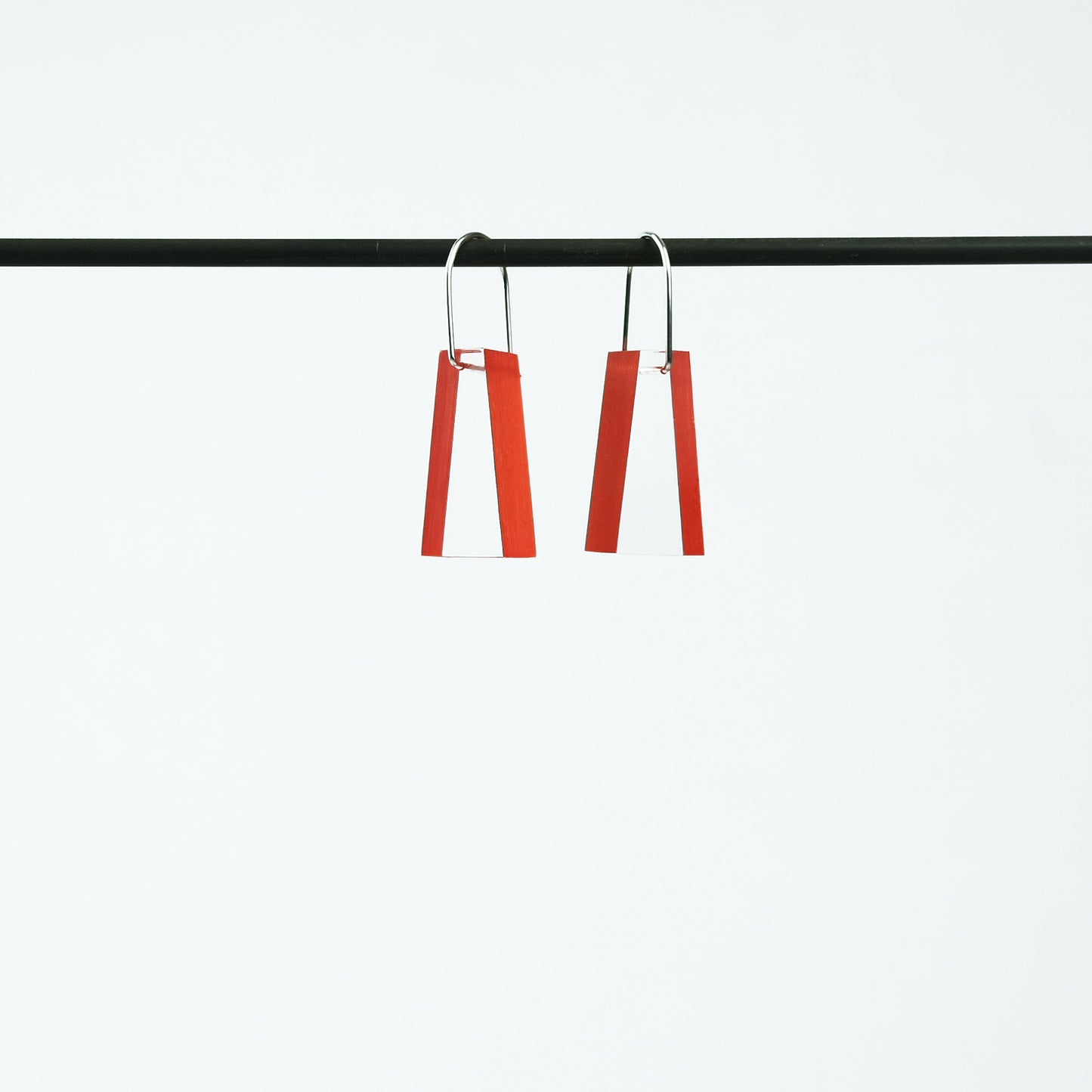 Block Acrylic Earrings in Orange