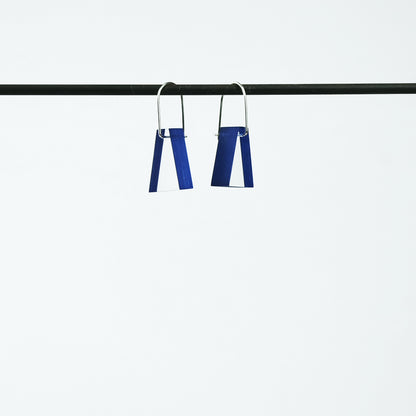 Block Acrylic Earrings in Blue