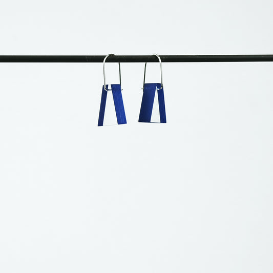 Block Acrylic Earrings in Blue