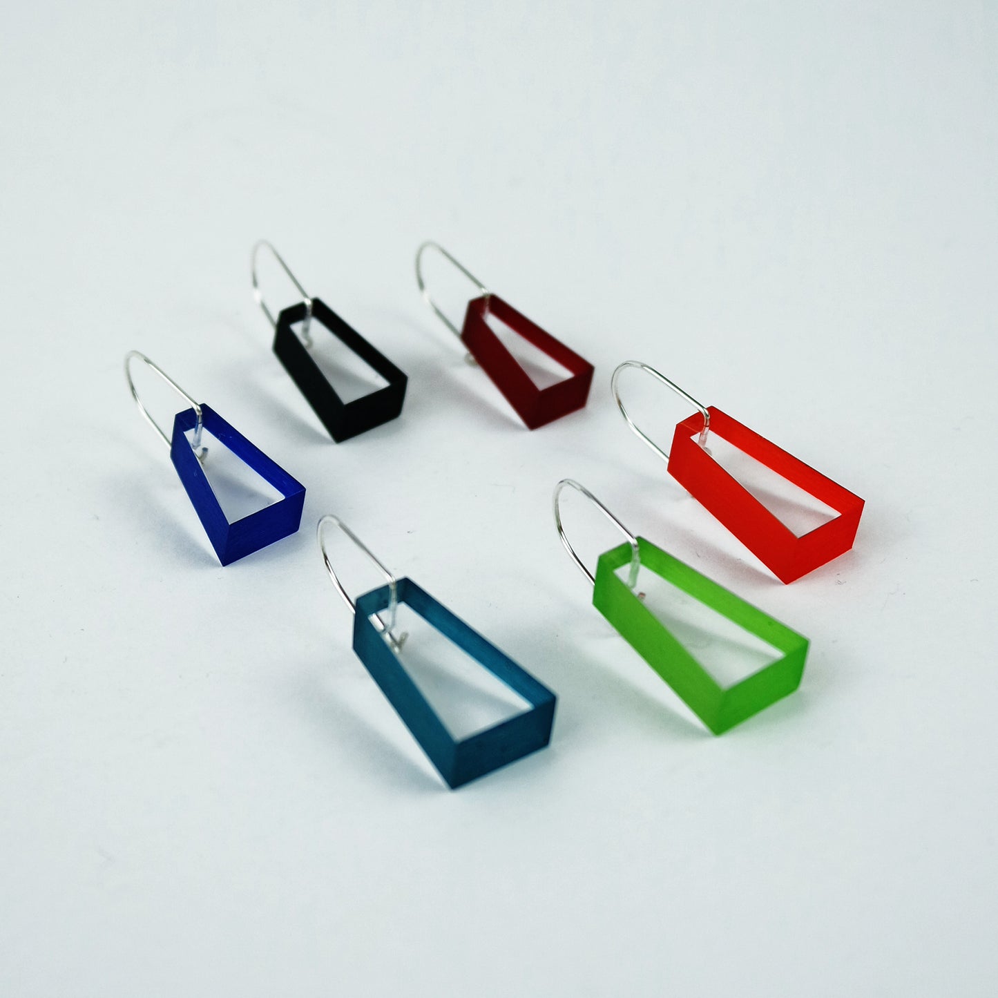 Block Acrylic Earrings in Blue