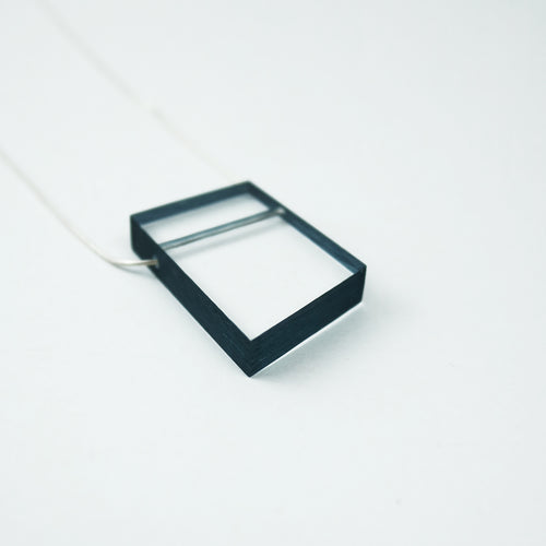 Block Acrylic Necklace in Jade