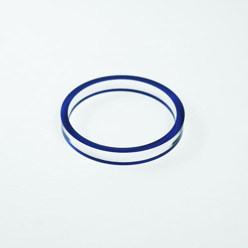 Edge Acrylic Bangle in Blue