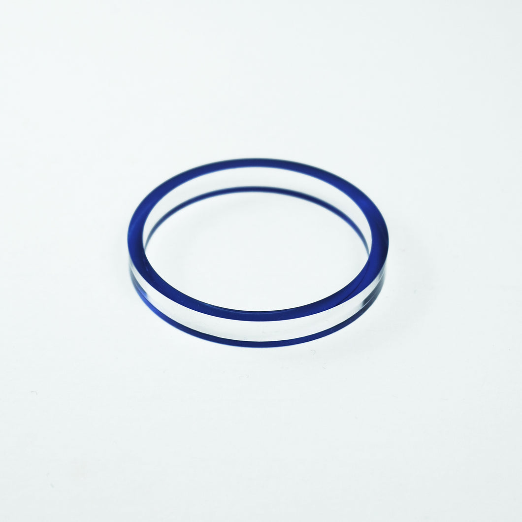 Edge Acrylic Bangle in Blue