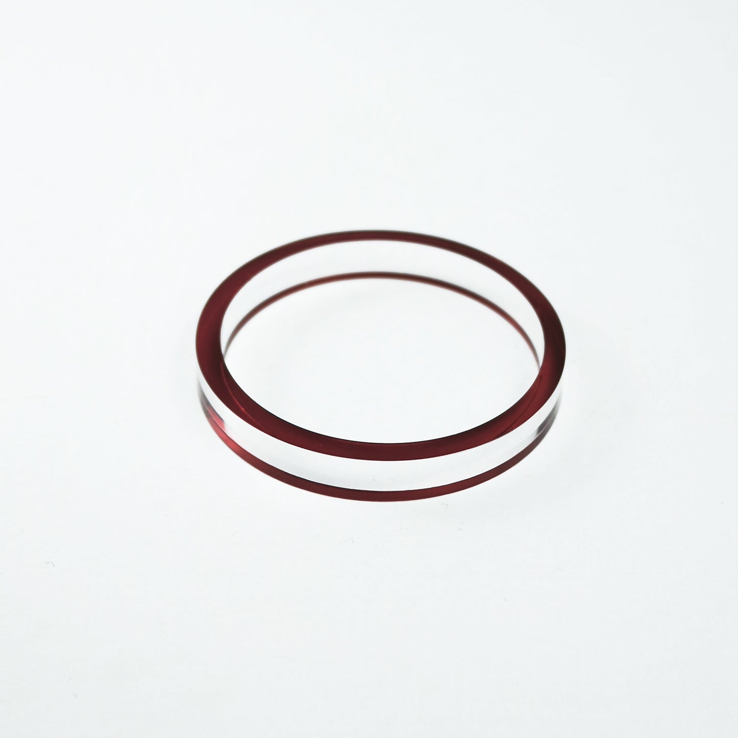 Edge Acrylic Bangle in Red