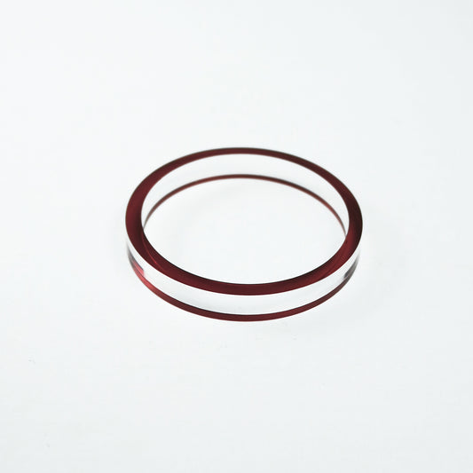 Edge Acrylic Bangle in Red