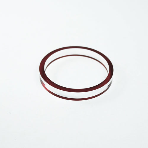 Edge Acrylic Bangle in Red