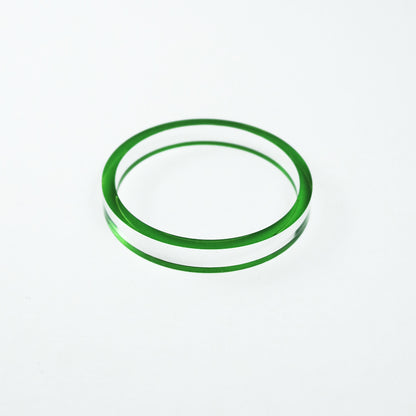 Edge Acrylic Bangle in Bright Green