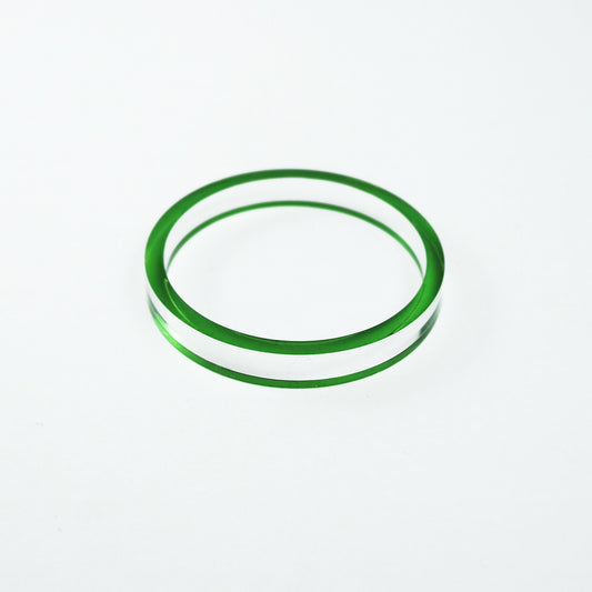 Edge Acrylic Bangle in Bright Green